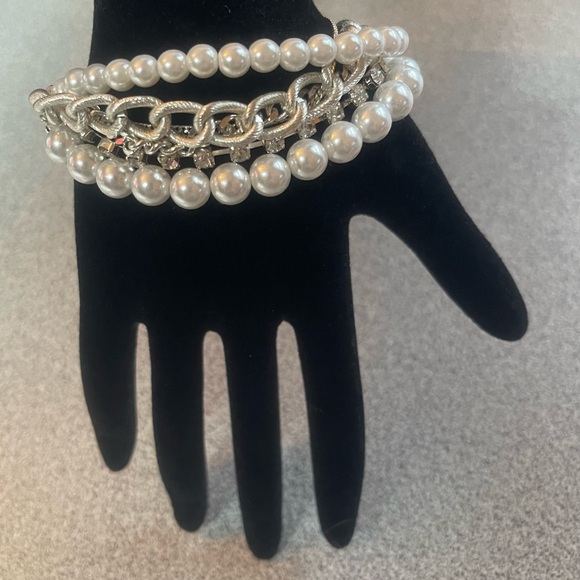 Pearls & Chains Multi Strand Bracelet - Picture 2 of 6